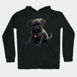 Black Pug Dog Hoodie